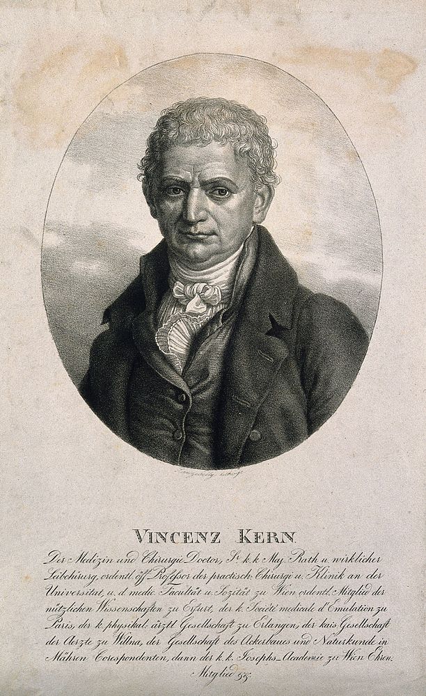 Vincenz Sebastian, Ritter von Kern. Lithograph by K. Lanzedelly after C. Leybold.