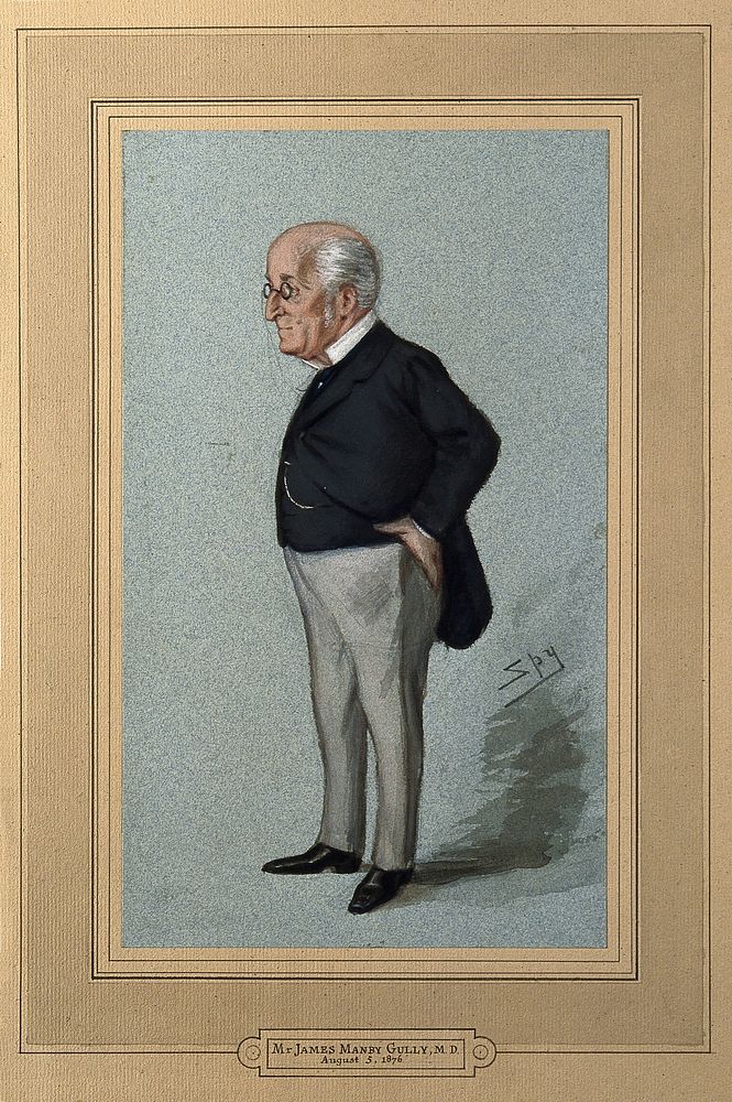 James Manby Gully. Watercolour by Sir L. Ward [Spy], 1876.