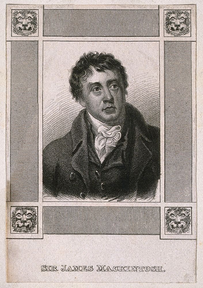 Sir James Mackintosh. Stipple engraving after Sir T. Lawrence.