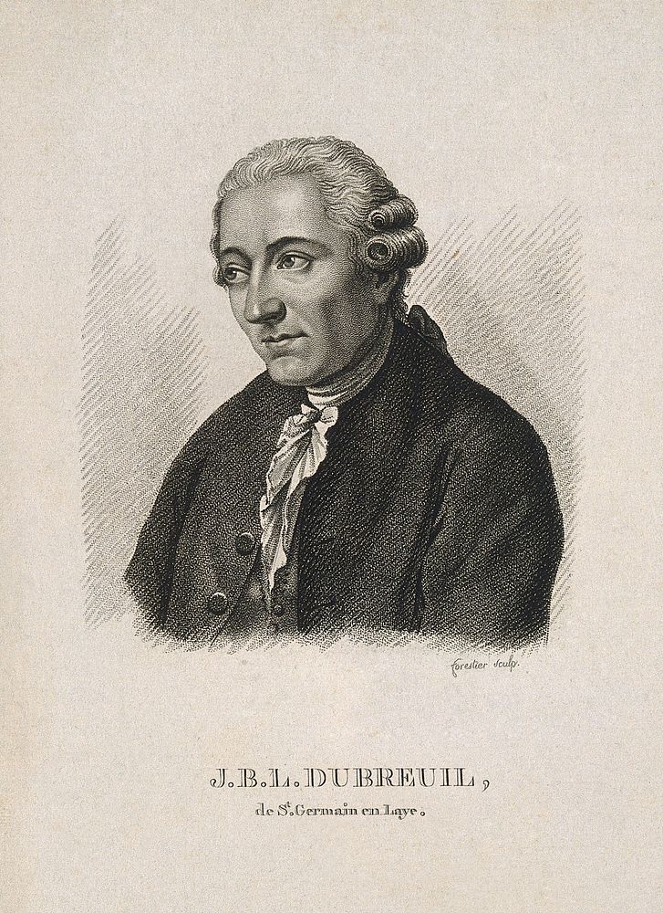 Jean-Baptiste-Léon Dubreuil. Stipple engraving by C.A. Forestier.