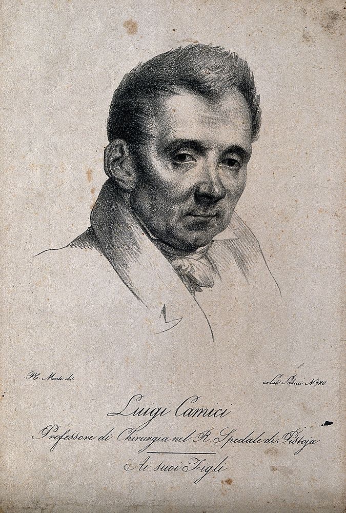 Luigi Camici. Lithograph by N. Monti.