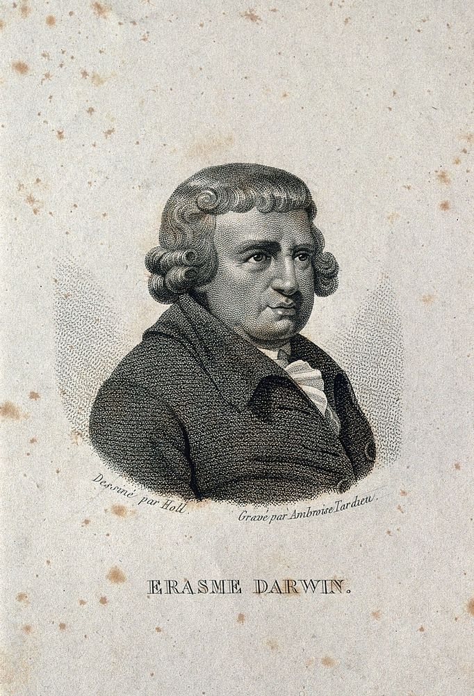 Erasmus Darwin. Stipple engraving by A. Tardieu after Holl.