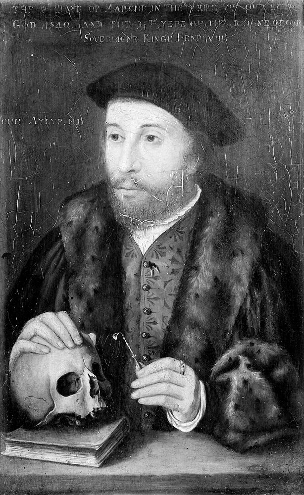 A man designated as John Ayliffe, surgeon to King Henry VIII. Oil painting, ca. 1900 .