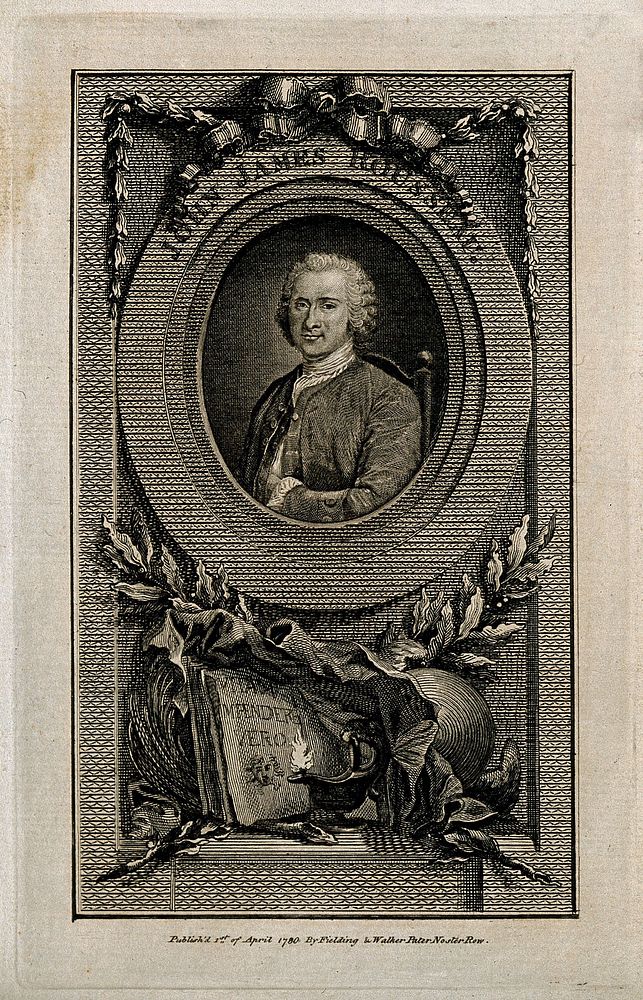 Jean-Jacques Rousseau. Line engraving, 1780, after E. Ficquet after M. Q. de La Tour.