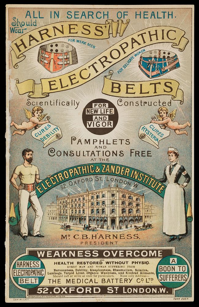 All in search of health should wear Harness' electropathic belts : scientifically constructed for new life and vigor / C.B.…