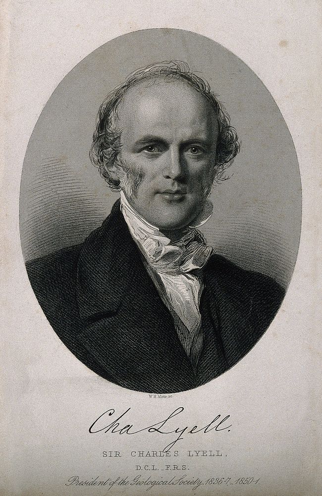 Sir Charles Lyell. Stipple engraving by W. H. Mote.