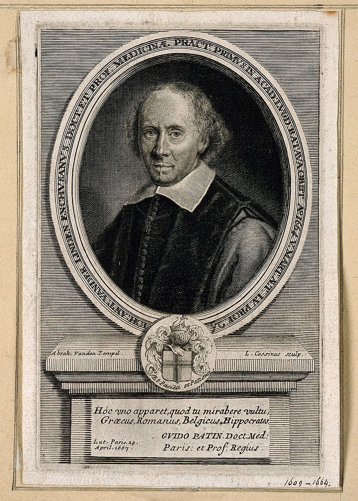 Jan Antonides van der Linden. Line engraving by L. Cossinus after A. van den Tempel.