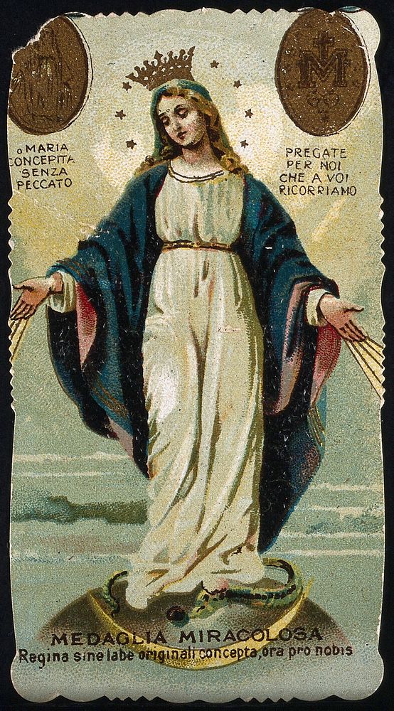 Saint Mary (the Blessed Virgin). Chromolithograph, 1907.