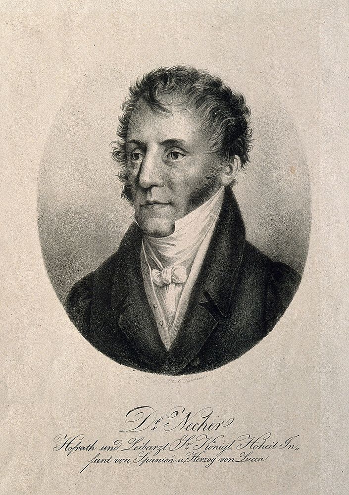 Georg Friedrich von Necher. Lithograph by A. Kunike.