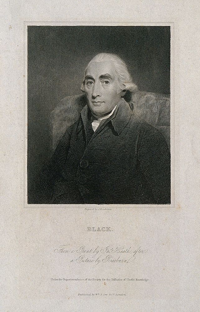 Joseph Black. Stipple engraving by J. Posselwhite after J. Heath after H. Raeburn.