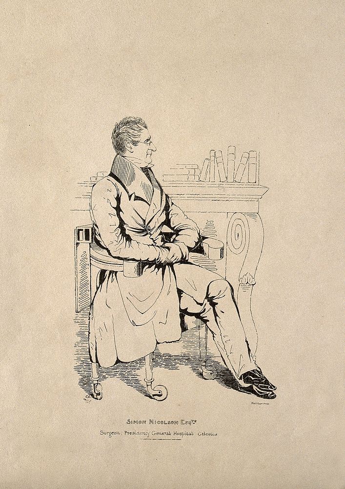 Simon Nicolson. Lithograph by C. Grant, 1838.