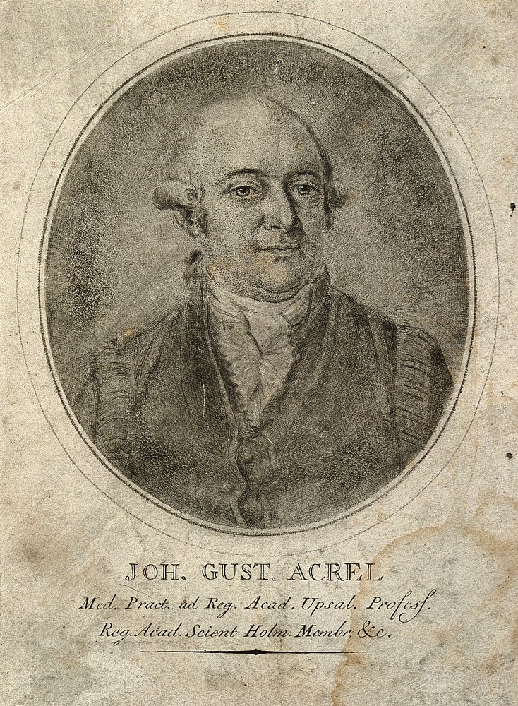 Johan Gustav Acrel. Mezzotint.
