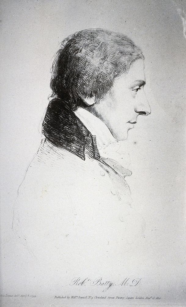 Robert Batty. Photograph after W. Daniell after George Dance, 1799.
