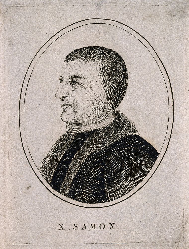 Christopher Sammond. Etching after B. Baron after H. Holbein.