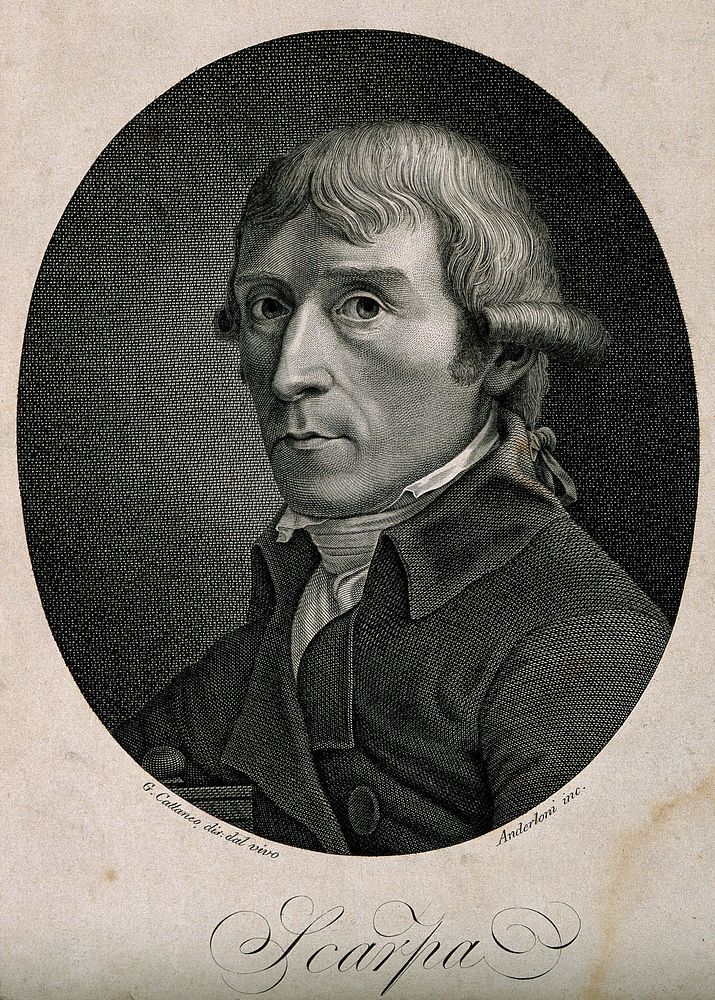 Antonio Scarpa. Line engraving by F. Anderloni, 1801, after C. Cattaneo.