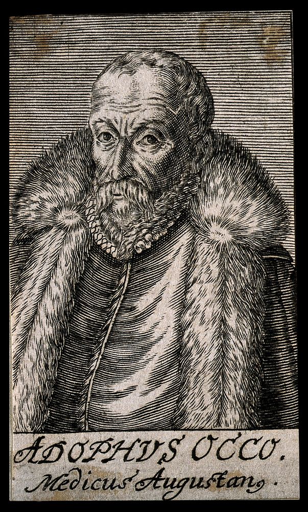 Adolph Occo III. Line engraving, 1688.