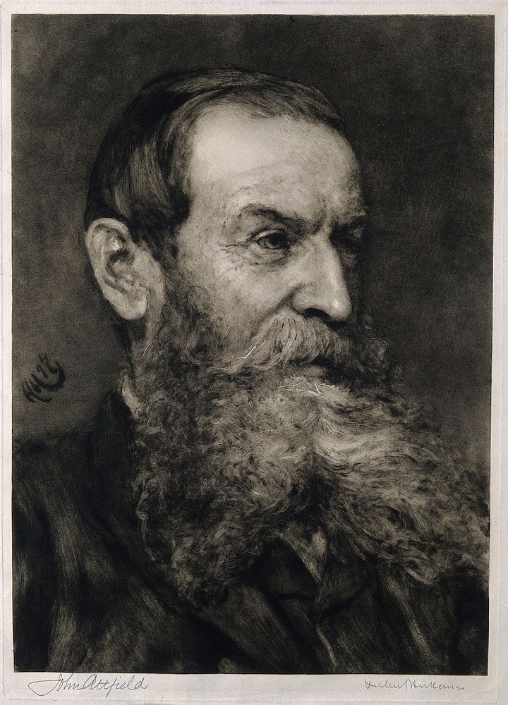 John Attfield. Photogravure [monoprint] by Sir H. von Herkomer, 1897.
