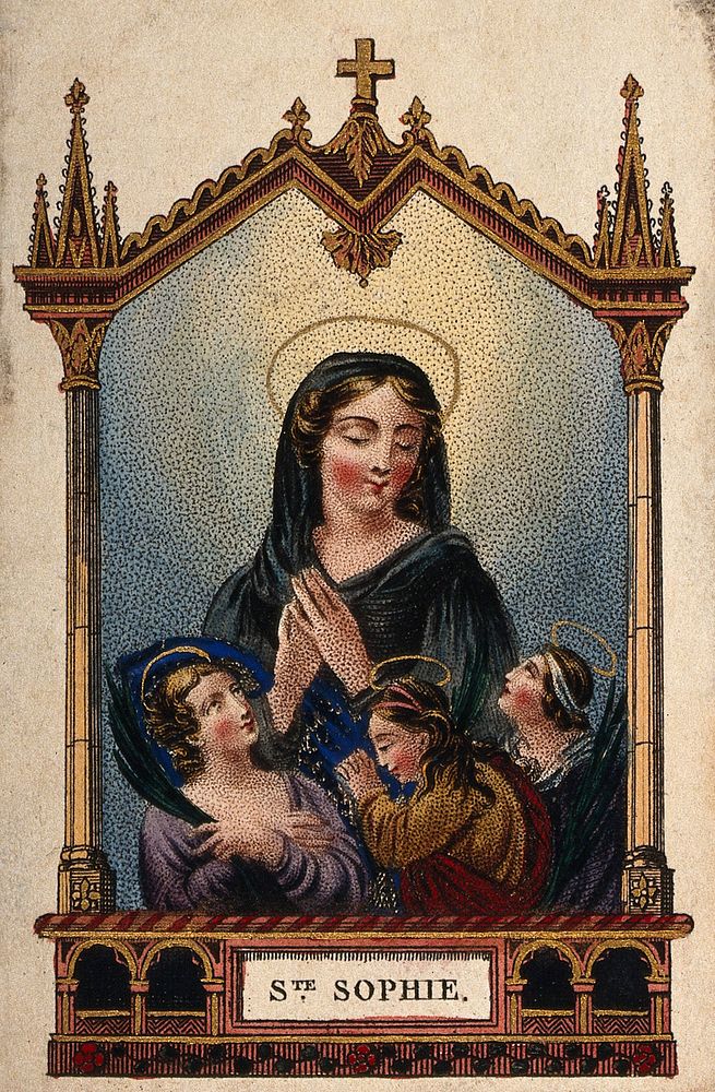 Saint Sophia. Colour lithograph.