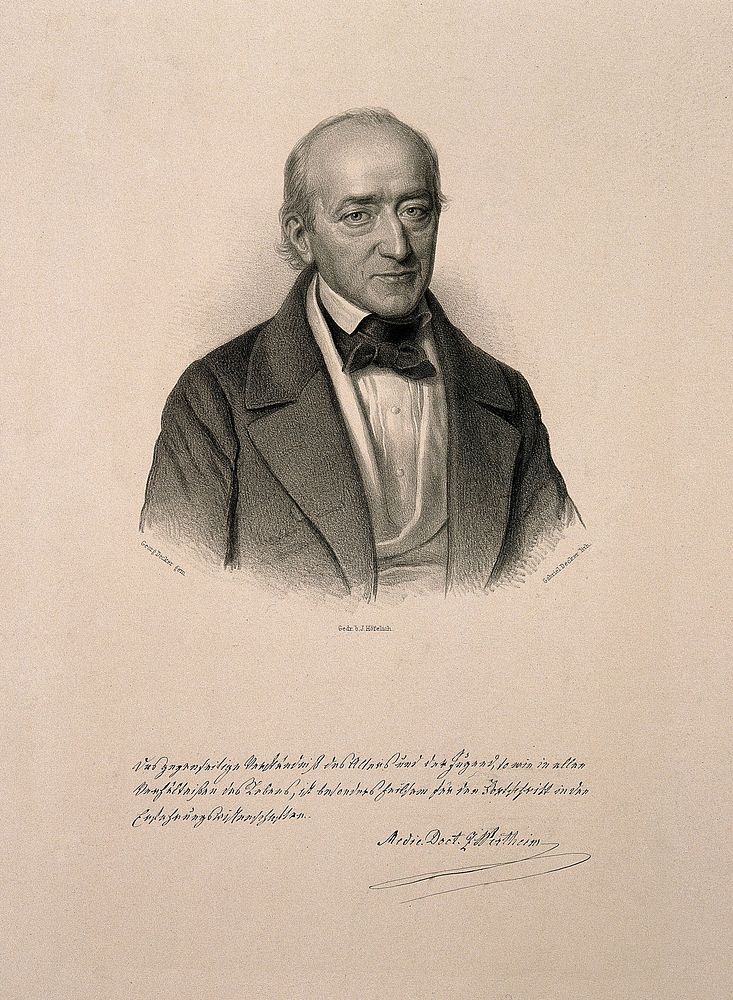 Zacharias Wertheim. Lithograph by Gabriel Decker after Georg Decker.