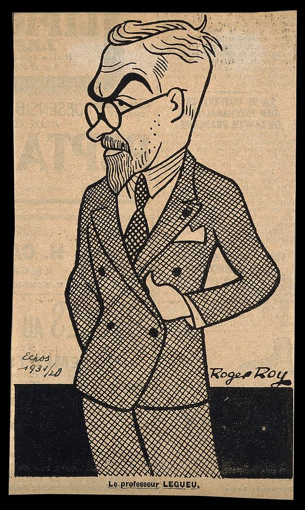 Félix Legueu. Reproduction of drawing by R. Roy, 1931.