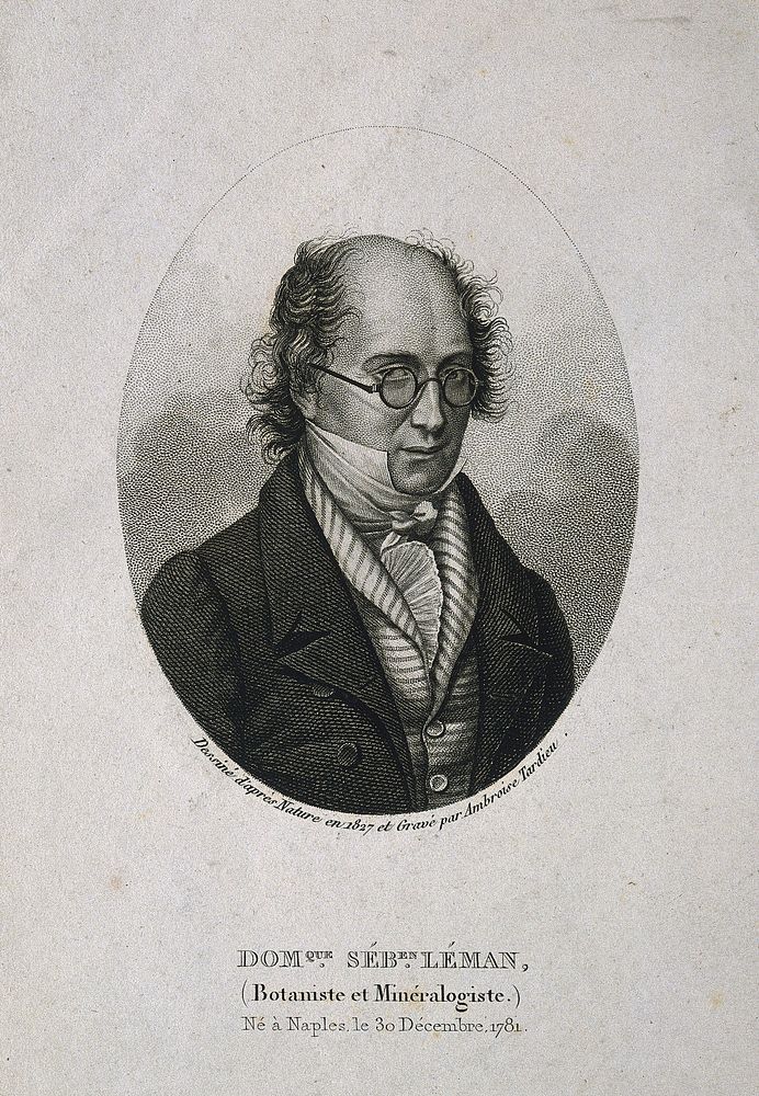 Dominique Léman. Stipple engraving by A. Tardieu, 1827, after himself.