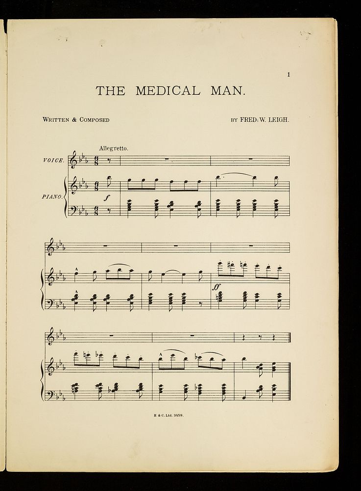 The medical man : they called me in to attend him / written and composed by Fred W. Leigh ; sung by Will Dalton ; also by…