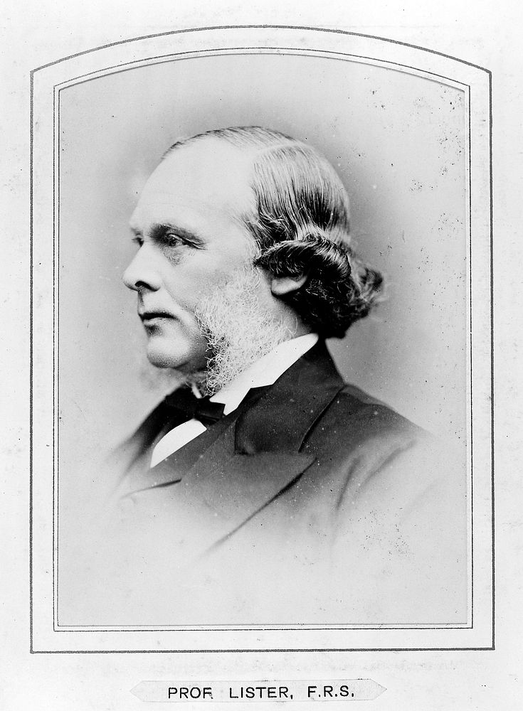 Joseph Lister, Baron Lister. Photograph by Barraud.