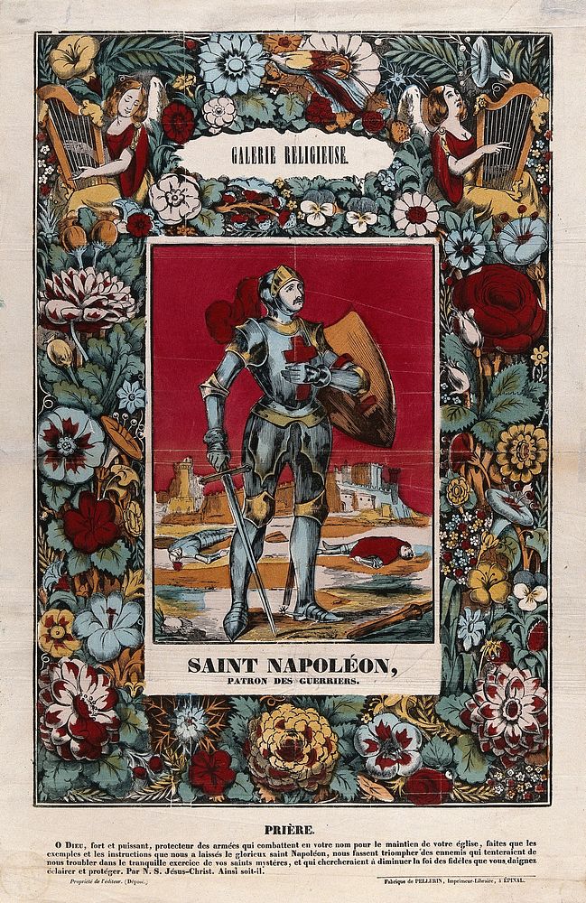 Saint Napoleon. Coloured lithograph , 1843.