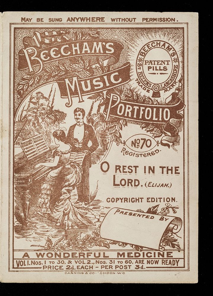 Beecham's music portfolio. No. 70, O rest in the Lord. (Elijah).