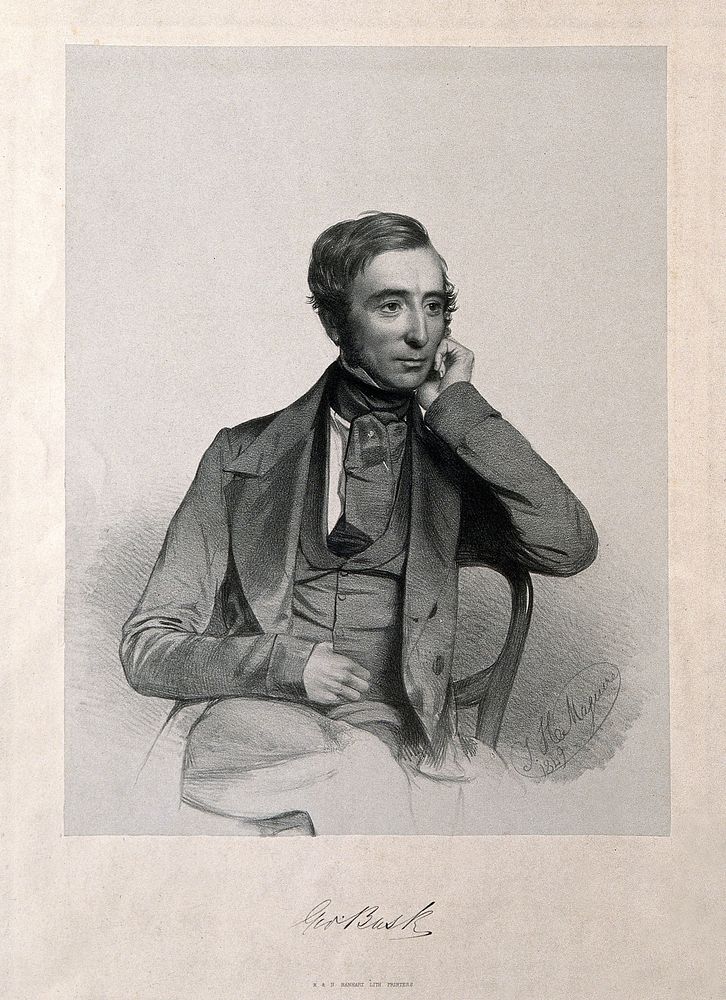 George Busk. Lithograph by T. H. Maguire, 1849.