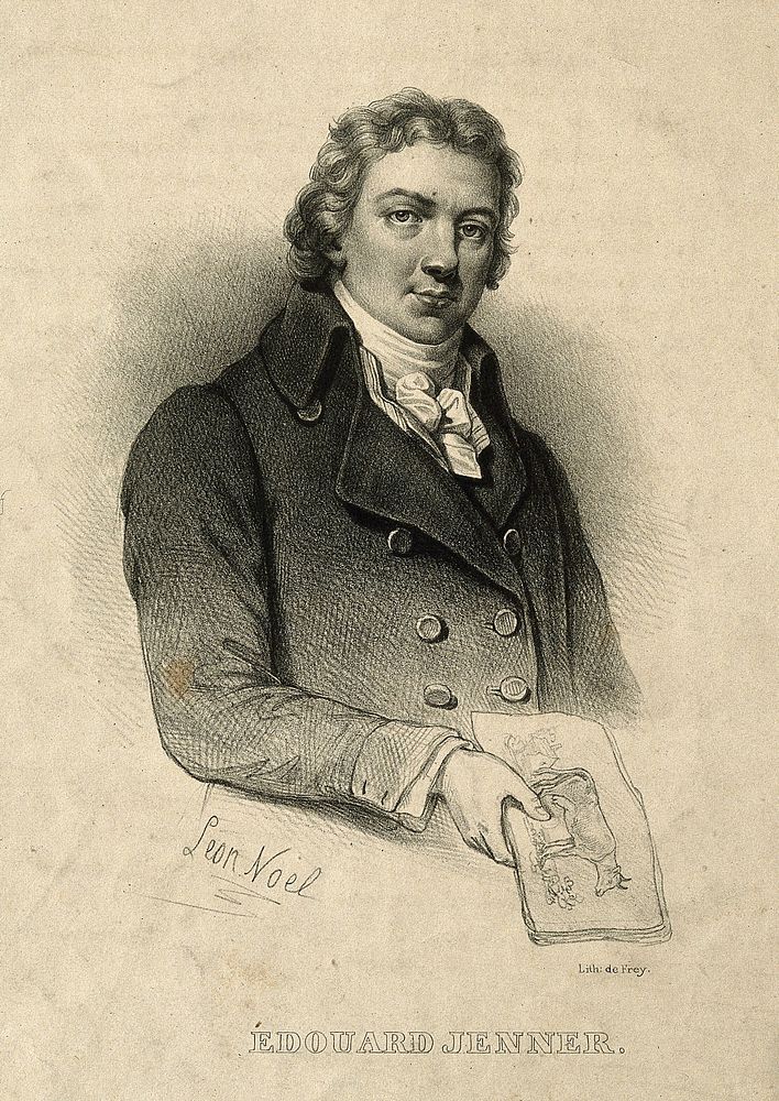Edward Jenner. Lithograph by L. Noël after P. R. Vignéron after J. R. Smith, 1800.