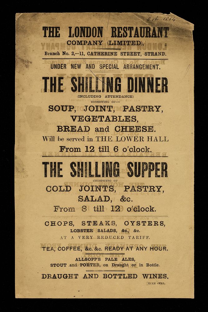 The London Restaurant Company (Limited) : Branch No.2, 11 Catherine Street, Strand : under new and special arrangement : the…