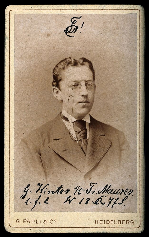 Georg Winter. Photograph by G. Pauli & Comp., 1877.