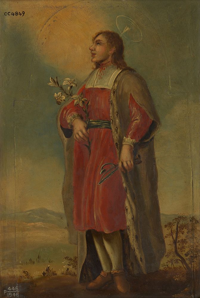 Saint Damian or Saint Cosmas. Oil painting by a Spanish painter (Granada), 18th century.