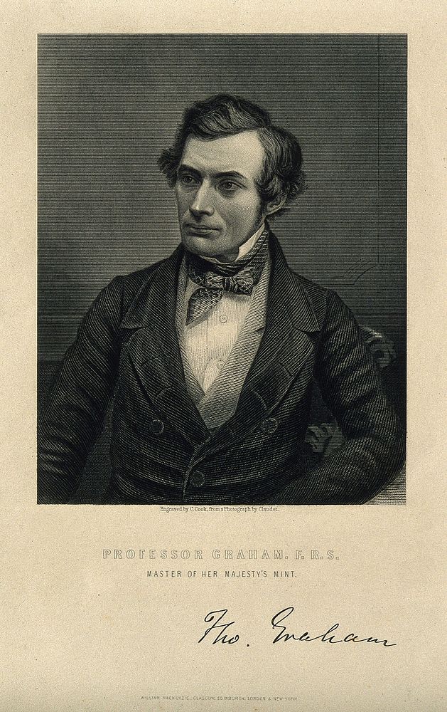 Thomas Graham. Stipple engraving by C. Cook after A. Claudet.