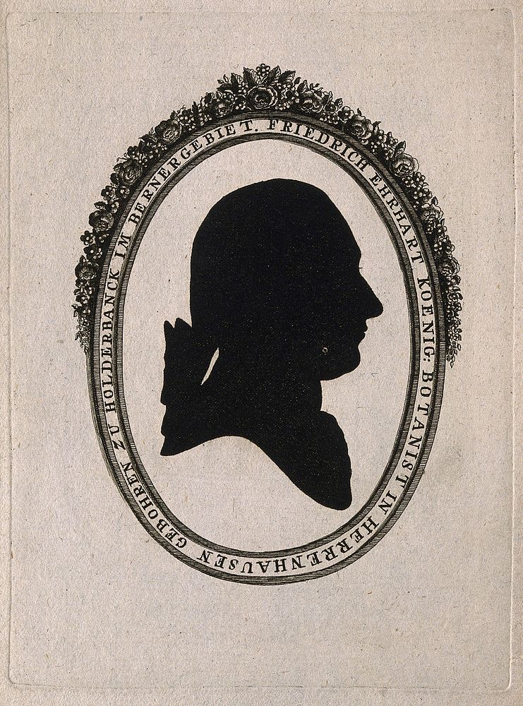 Friedrich Ehrhart. Aquatint silhouette.
