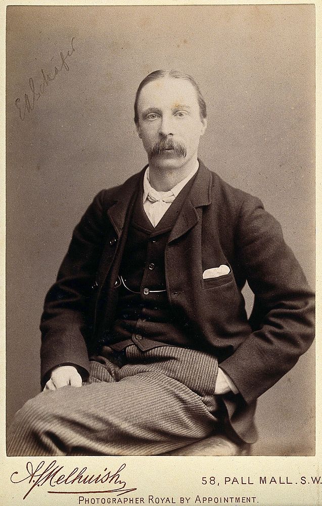 Sir Edward Albert Sharpey-Schafer. Photograph by Melhuish.