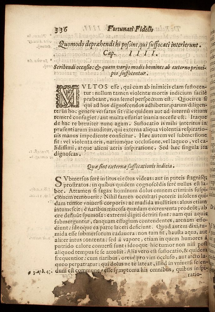 Page of Text from Fidelis' De relationibus medicorum