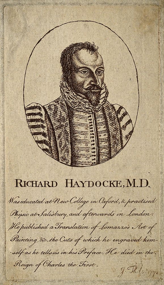 Richard Haydock. Etching by J. Thane, 1772.