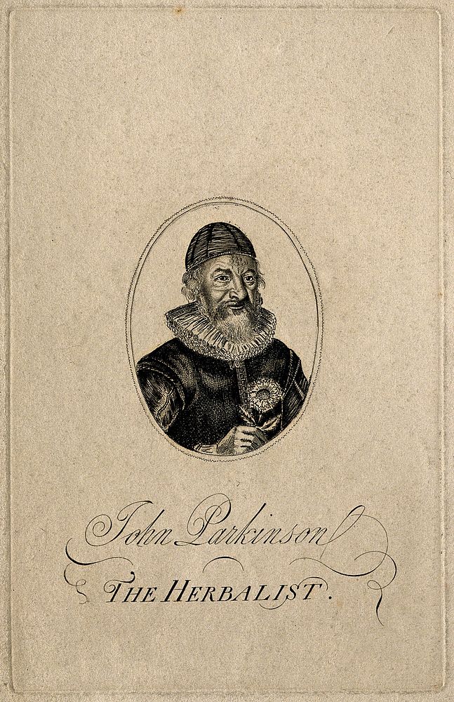 John Parkinson. Stipple engraving.