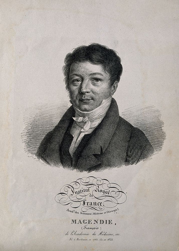 François Magendie. Lithograph by J. Boilly.