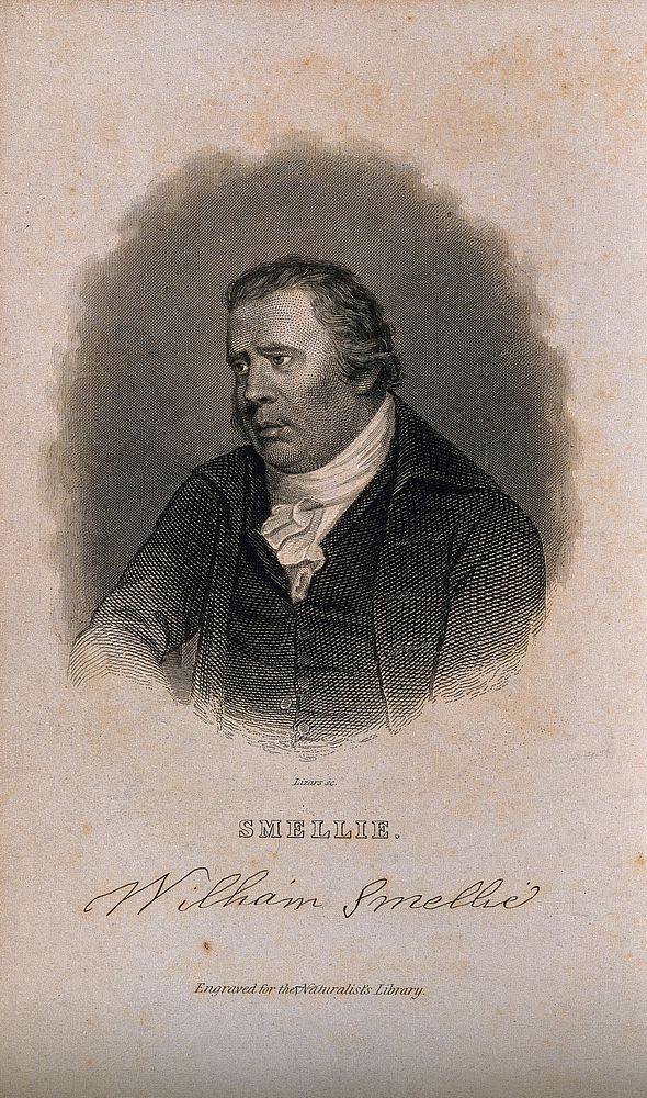 William Smellie. Line engraving by W. H. Lizars after G. Watson.