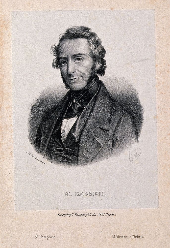 Louis Florentin Calmeil. Lithograph by H. Pidoux.