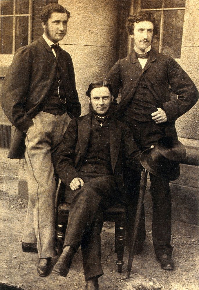 Fred Steele, Thomas Annandale, Colin Sewell. Photograph.