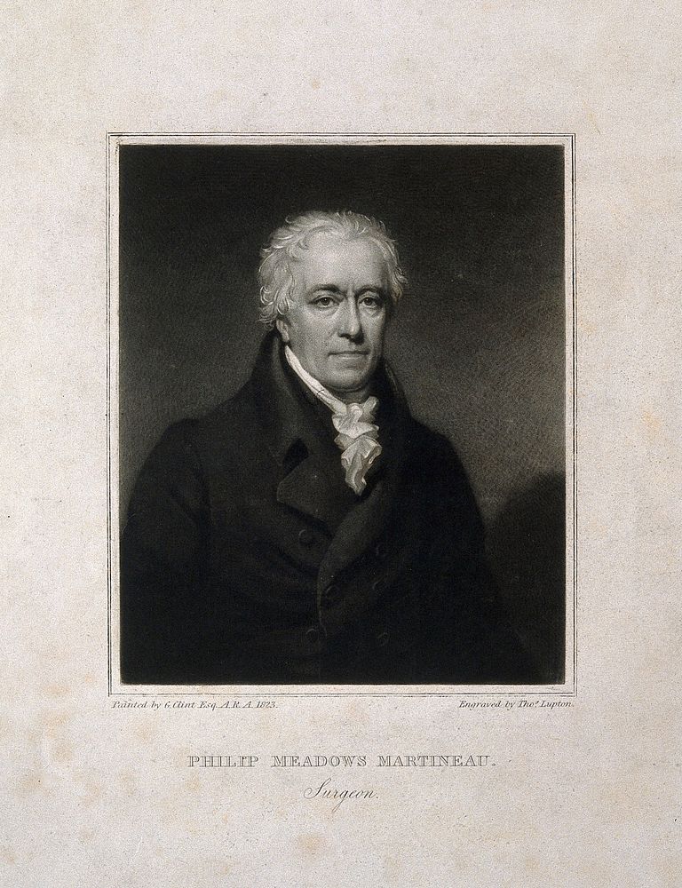 Philip Meadows Martineau. Mezzotint by T. Lupton after G. Clint, 1823.