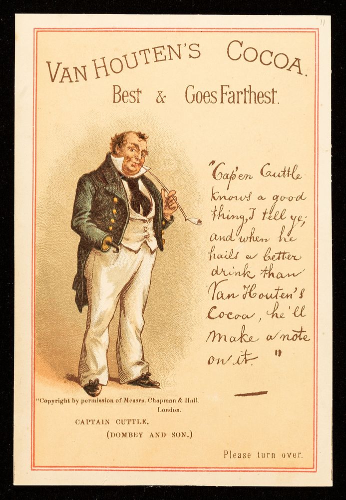 Van Houten's cocoa : best and goes farthest... : Captain Cuttle / C.J. van Houten & Zoon.