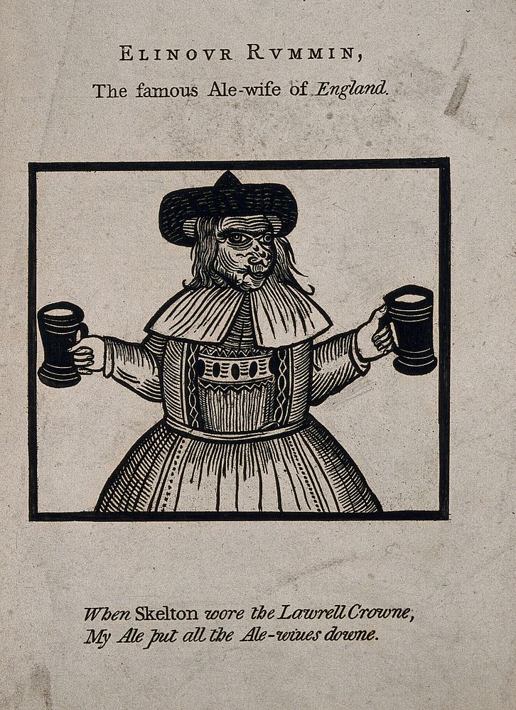 Elinour Rummin, a well known landlady of an ale-house. Line engraving.