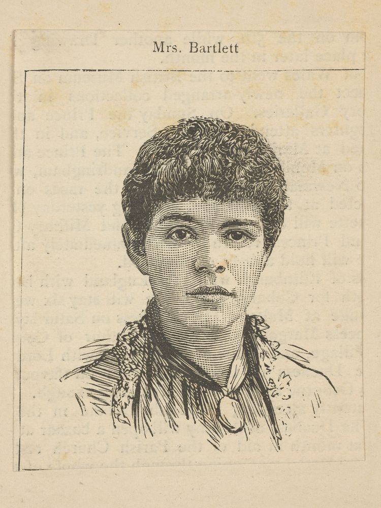 Adelaide Bartlett, accused of murdering her husband. Wood engraving, ca. 1886.