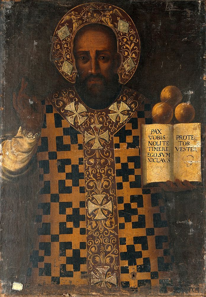 Saint Nicholas. Oil painting.