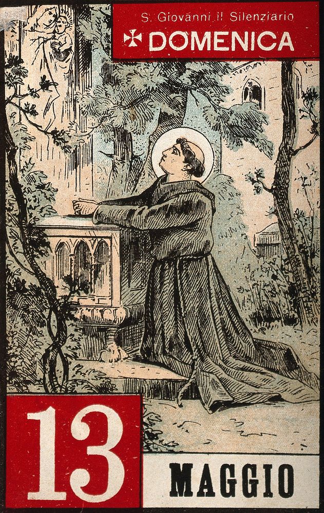 Saint John the Silent. Colour photogravure, 1898.